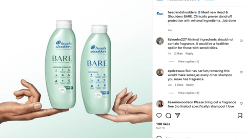 Head & Shoulders Bare 'Job Done' Instagram Update