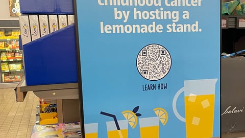 Aldi Alex's Lemonade Stand Endcap Display