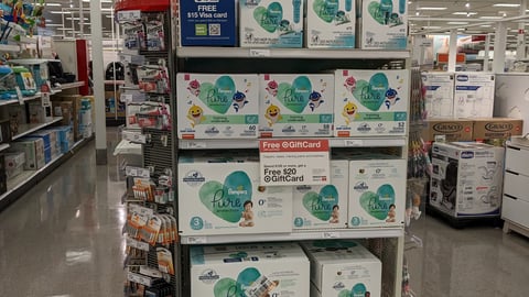 Target Pampers Pure Protection 'It's Our Home' Endcap