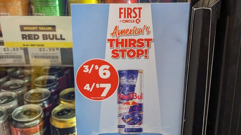 Circle K Red Bull 'America's Thirst Stop' Cooler Cling