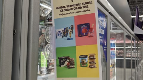 Unilever Meijer 'Ice Cream Everydae' Aisle Violator