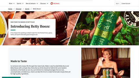 Total Wine & More Betty Booze Brand Showcase