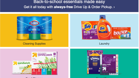Target 'Back-to-School Essentials Made Easy' Email Ad