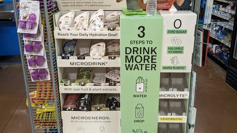 Walmart Waterdrop 'Drink More Water' Endcap