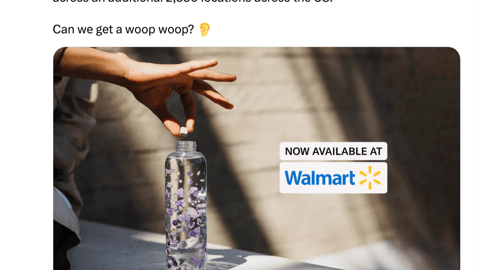 Waterdrop Walmart 'Can We Get a Woop Woop?' Tweet
