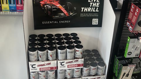 Circle K Celsius 'Live The Thrill' Floorstand