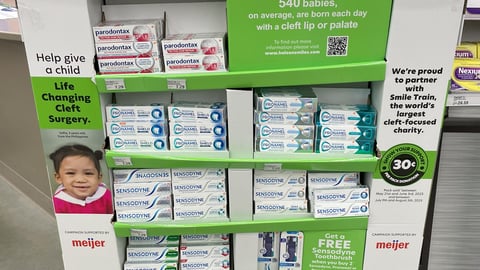 Haleon Meijer 'Life Changing Cleft Surgery' Pallet Display