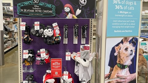 PetSmart The Nightmare Before Christmas 30th Anniversary Endcap Display