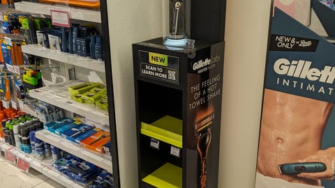 Gillette Labs Boots 'The Feeling of a Hot Towel Shave' Floorstand