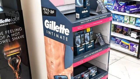 Gillette Intimate 'New & Only at Boots' Floorstand