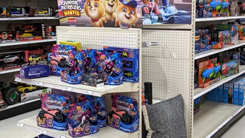 Target Paw Patrol: The Mighty Movie Endcap