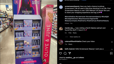 Screensaver Walmart 'Share Your Shopping Experience' Instagram Update