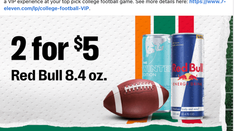 7-Eleven Red Bull 'VIP Experience' Facebook Update 