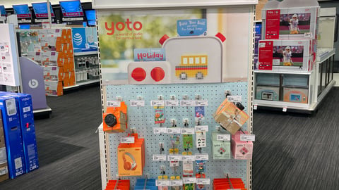 Target Yoto 'A World Of Audio' Aisle Pegboard Display