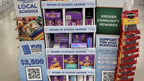 Kroger 'Return to School Savings' Pallet Display