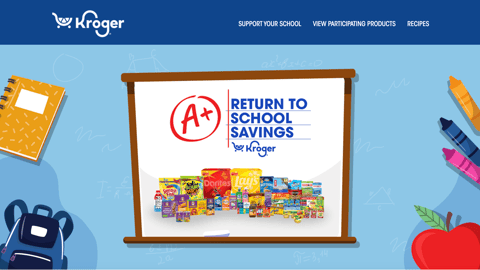 Kroger 'Return to School Savings' Website