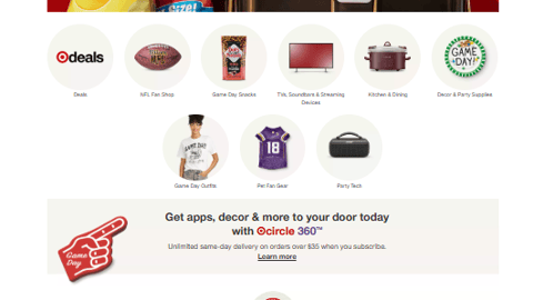Target 'Game Day' Banner Ad