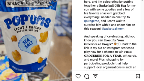 One Fly Mama Kroger 'Shoot for Your Groceries' Instagram Update