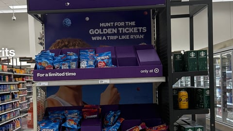 Target Joyride 'Hunt for the Golden Tickets' Endcap Display
