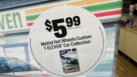 7-Eleven Mattel Hot Wheels 'Custom Collection' Floorstand