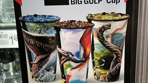 7-Eleven Big Gulp 'Jurassic World Rebirth' Cooler Cling