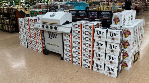 Miller Lite 'Tastes Like Miller Time' Grill Display
