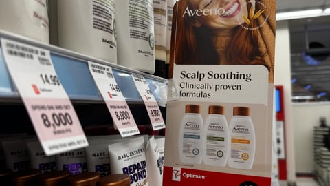 Shoppers Drug Mart Aveeno 'Scalp Soothing' Shelf Talker