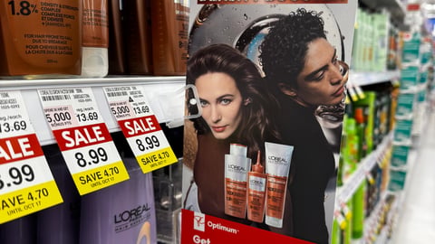 Shoppers Drug Mart L'Oreal 'Density Booster' Shelf Talker