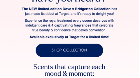 Dove x Bridgerton Collection Target Email