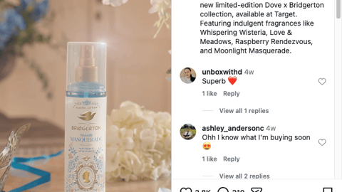 Dove x Bridgerton Target Instagram Update