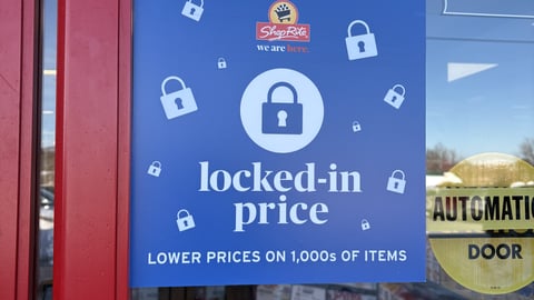 ShopRite 'Locked-In Price' Window Sign