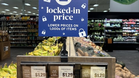 ShopRite 'Locked-In Prices' Produce Department Sign