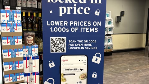 ShopRite 'Lock-In Price' Banner Stand