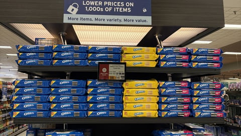 ShopRite 'Locked-In Price' Ceiling Sign