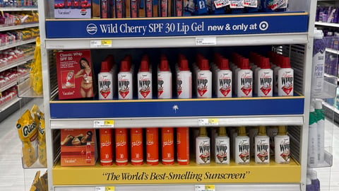 Target Vacation 'The World's Best-Smelling Sunscreen' Endcap