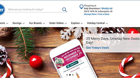 Kroger 'Unwrap New Deals' Carousel Ad