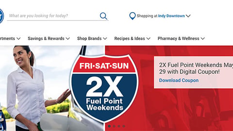 Kroger '2X Fuel Point Weekends' Carousel Ad