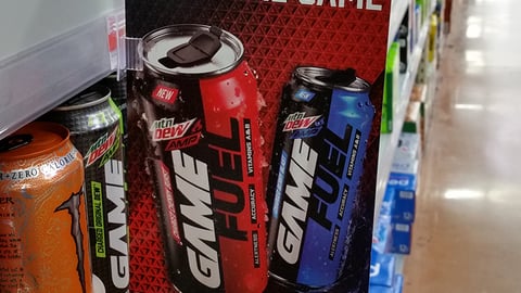 Mtn Dew Amp Game Fuel Shelf Talker