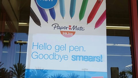 Staples Paper Mate Inkjoy Window Poster