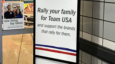 Meijer 'There's No Us Without U' Stanchion Sign