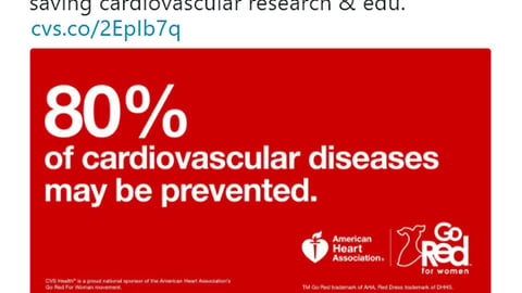 CVS Health 'Go Red' Twitter Update