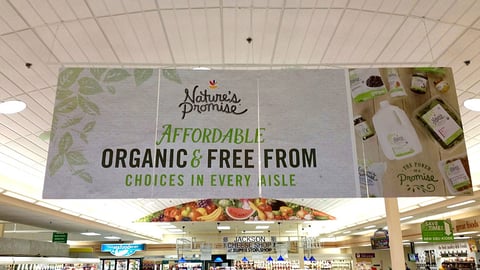 Stop & Shop Nature's Promise ‘Free From’ Ceiling Banner