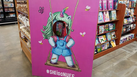 H-E-B #SheisaNUFF Face Cutout Standee