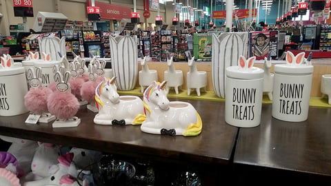 H-E-B Unicorn-Themed Decor Table Display