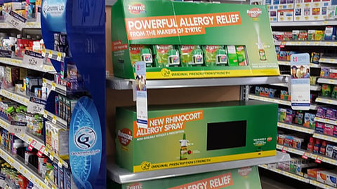 Walmart J&J 'Allergy Solutions' Video Endcap