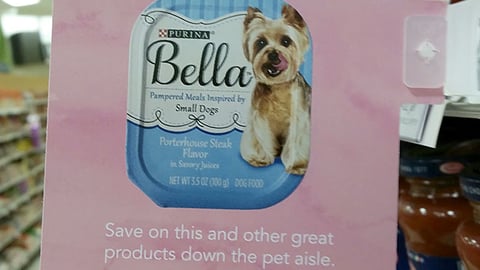 Publix Bella 'Pet Food Made With Passion' Shelf Talker