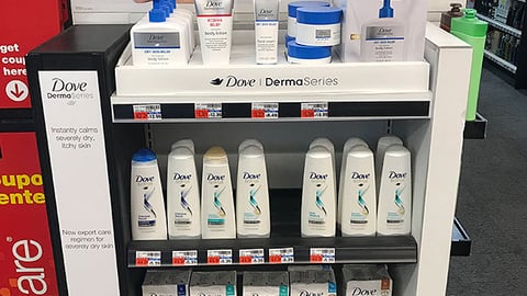 Dove DermaSeries 'Severely Dry Skin' Endcap