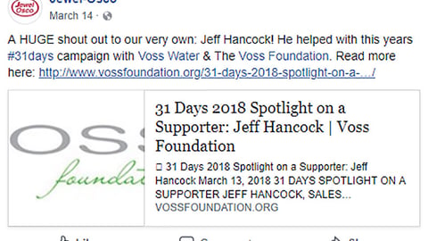 Jewel-Osco Voss '#31Days Campaign' Facebook Update