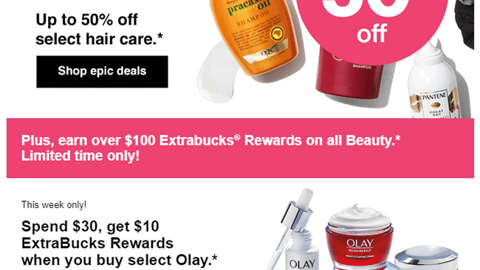 CVS 'Epic Beauty Event' Email