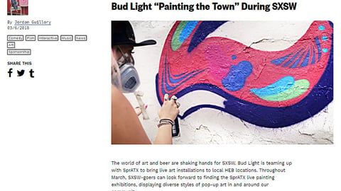 SXSW Bud Light 'Painting the Town' Blog Post